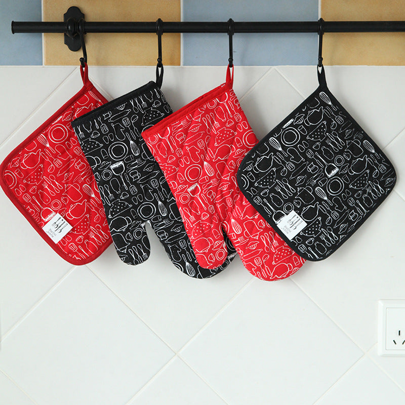 Insulated Oven Gloves for Kitchen Microwave Use