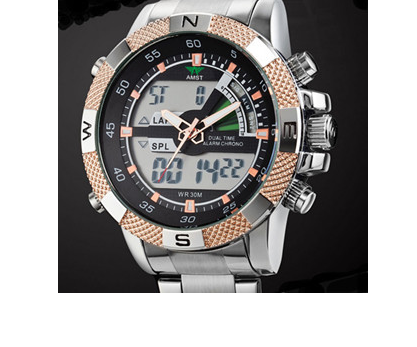 Men's Luxury Military Multi-Functional LED Quartz Watch