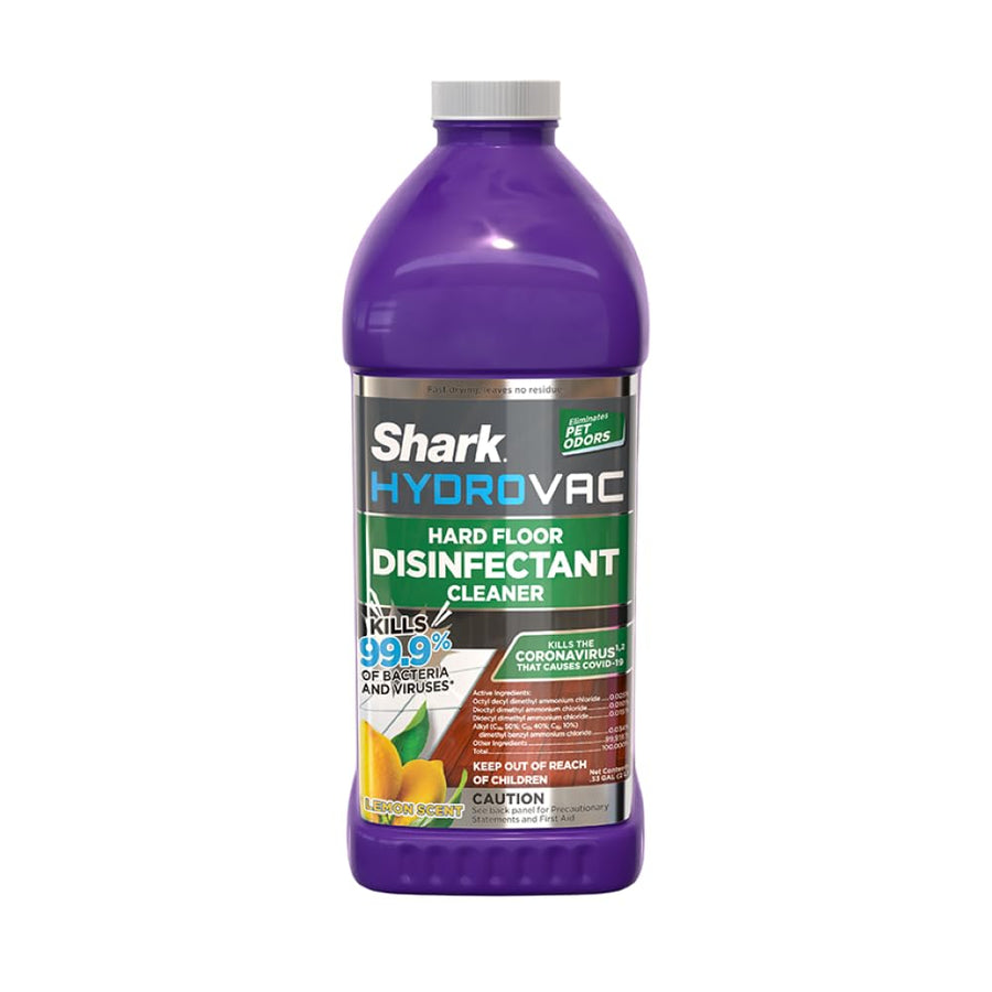 Shark WDCD60 HydroVac Household Disinfectant Cleaner kills 99.9% of bacteria & viruses formulated to work with Shark HydroVac 3in1 multi-surface cleaners on washable hard non-porous surfaces Purple
