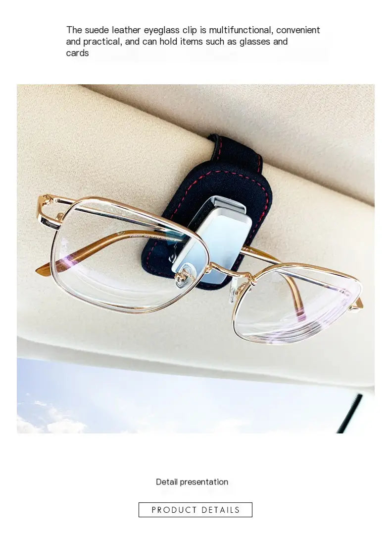 Multifunctional Car Sunglasses Holder & Case Organizer