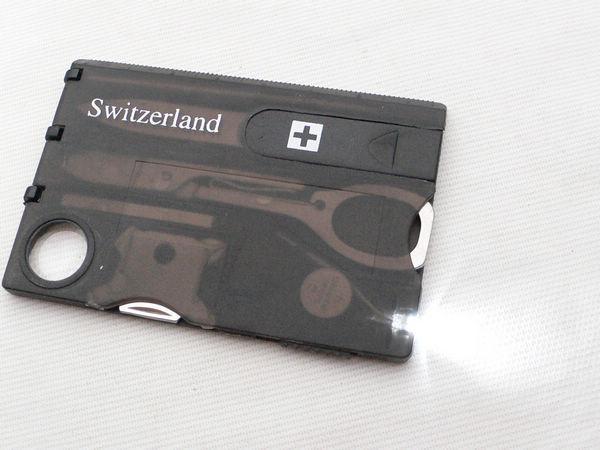 Multi-Functional Camping Card with LED Light and Knife