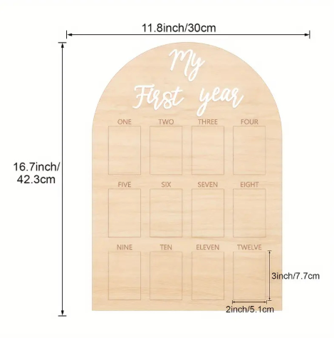 Wooden Newborn Memory Photo Frame