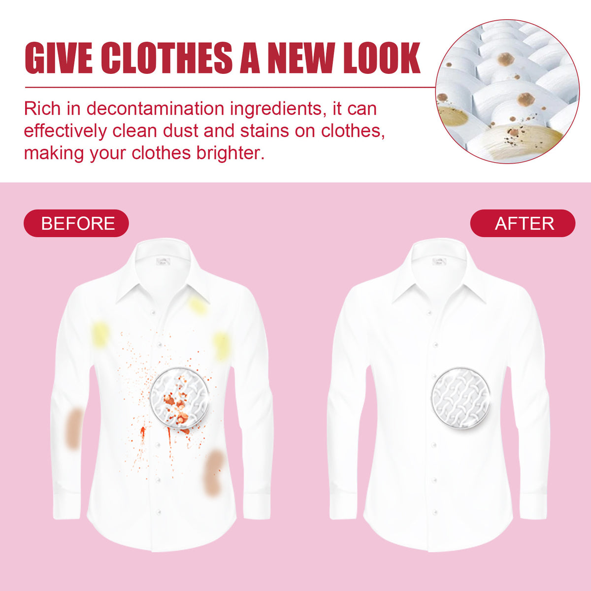 Jaysuing Deep Clean Wet Wipes for Clothes Stains