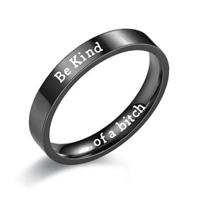 BeKind Titanium Steel Couple Ring - European & American Style