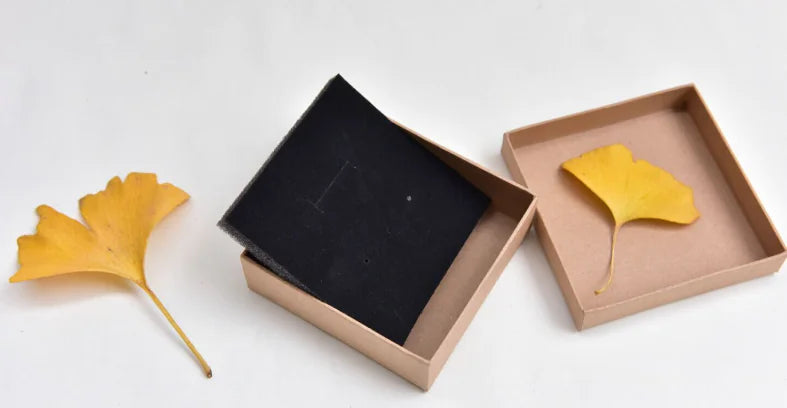 Vintage Leather Paper Earring Ring Box Jewelry Packaging - Joomcy