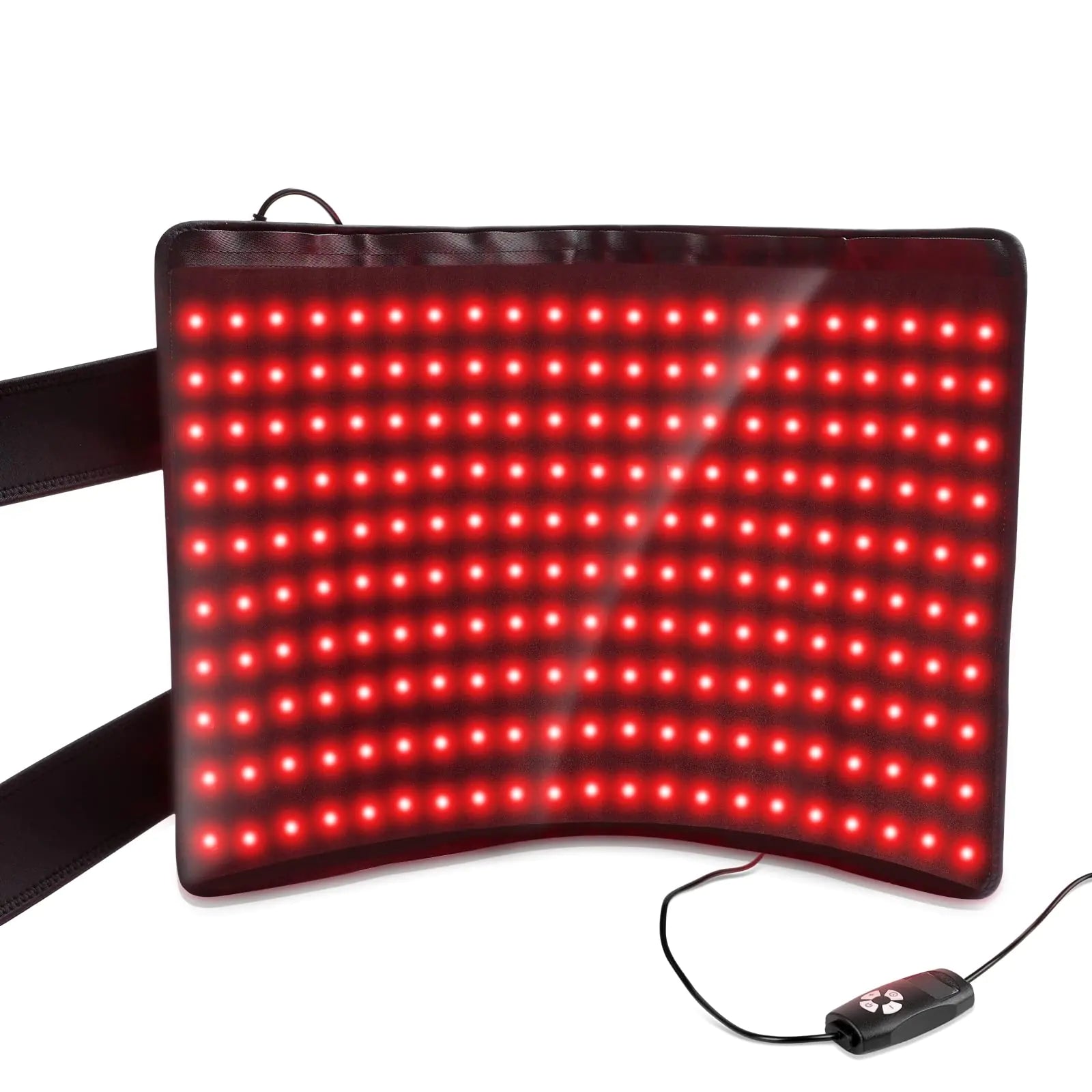 LOVTRAVEL 660nm LED Red Light Therapy for Body and 850nm Near Infrared Light Therapy Devices 21x13 Large Pads Belt Wearable Wrap for Leg Thigh Knee Belly Back Waist Pain Relief