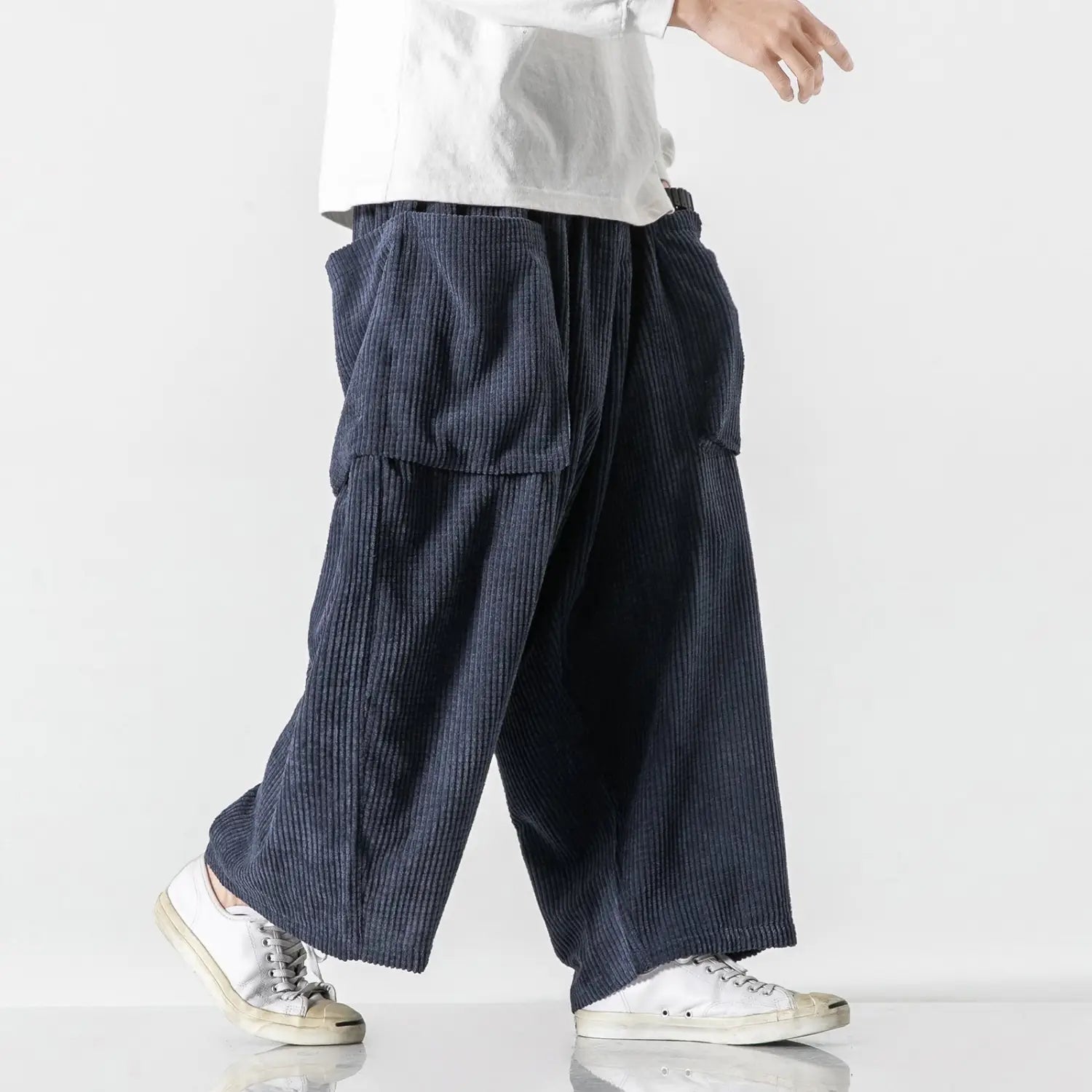Men’s Loose Wide Leg Corduroy Straight Pants