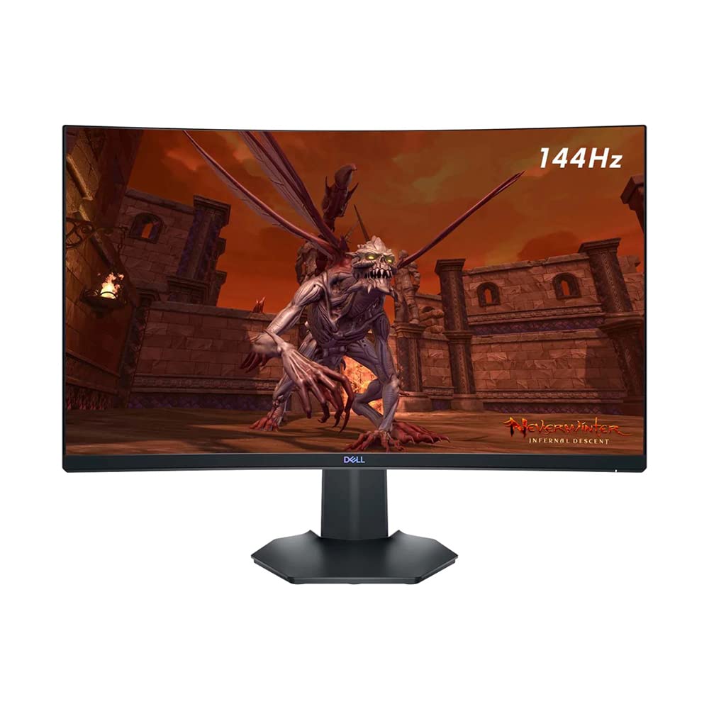 Dell 2022 S2721HGF 27" 144Hz FHD LED Curved Gaming Monitor 1920 x 1080 Resolution Adaptive-Sync 144Hz Refresh Rate 16:9 Aspect Ratio 178 Viewing Angles HDMI DisplayPort Audio line-Out Black