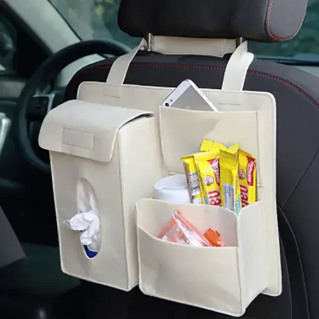 Car Backseat Storage Bag - Felt Organizer