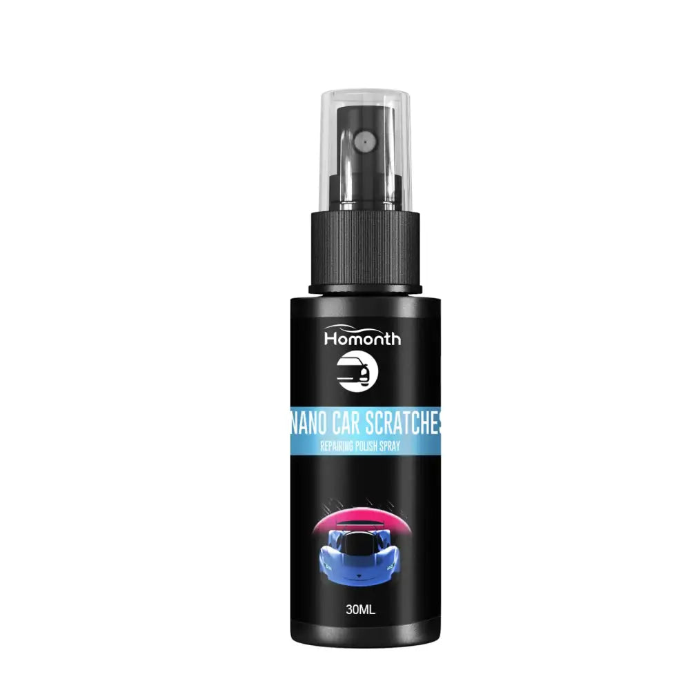 Black spray bottle of homonth nano car scratch repairing polish spray, 30ml.