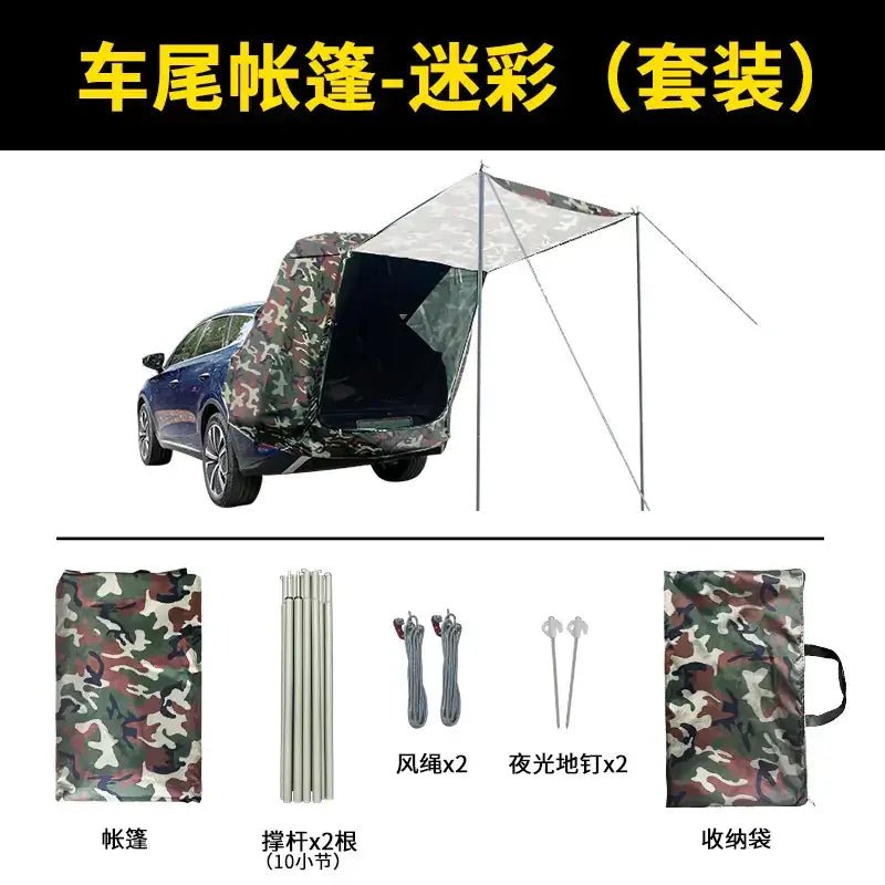 Car Rear Tent for Outdoor Camping and Picnics
