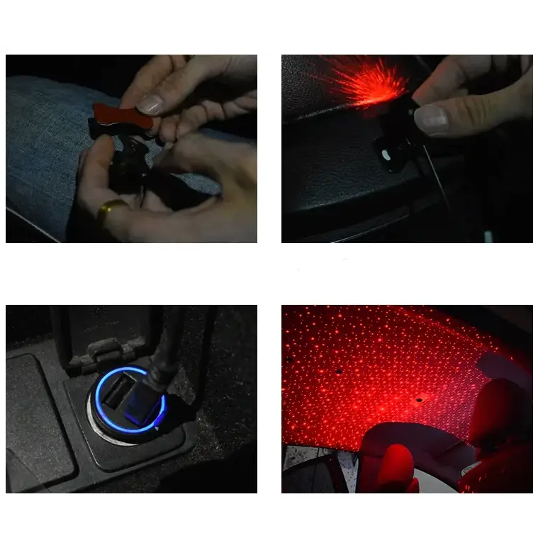 Car Roof Starry Sky Ambient Light with Music Control