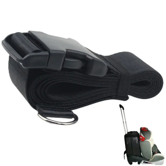 Car Seat Travel Strap |car seat Luggage Strap for Airport Easily Converts Your Childs Car Seat and Carry-on Luggage Into an Airport Car Seat Stroller Carrier Solving Your Travel Worries(Black)