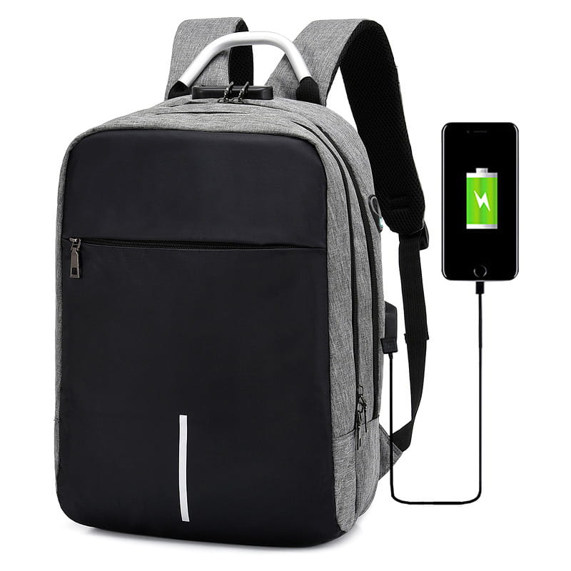Men’s Anti-Theft USB Backpack for Laptops