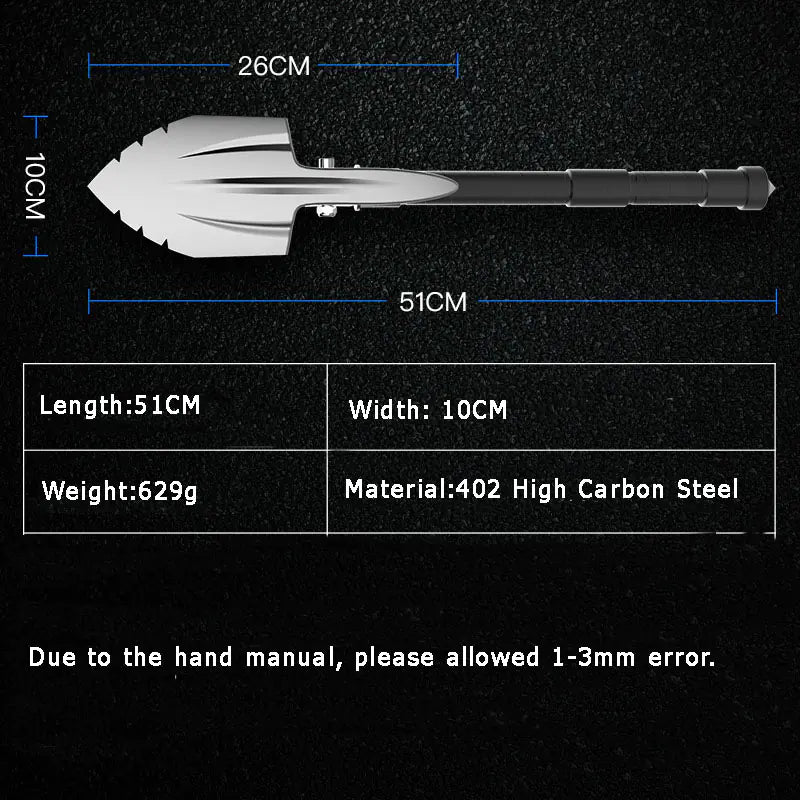 Compact Folding Military Shovel for Outdoor Use - Joomcy