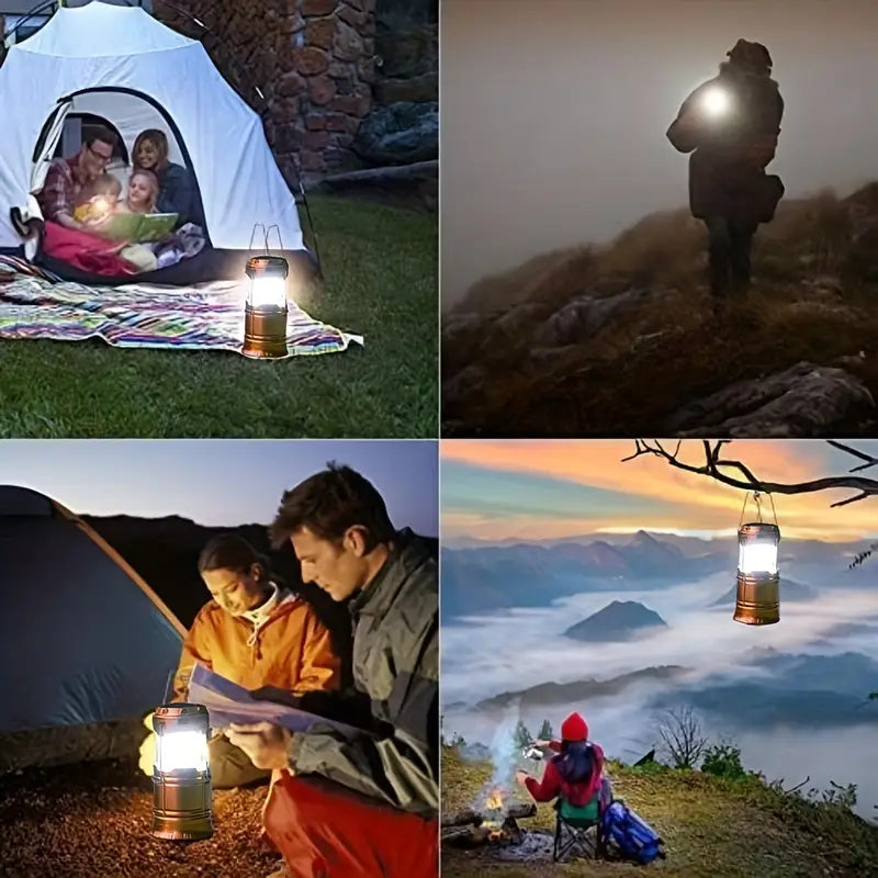 Portable Hand Crank Solar Lantern with Fan & USB Charger