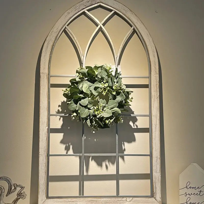 Artificial Eucalyptus Wreath for Front Door Decor 13in