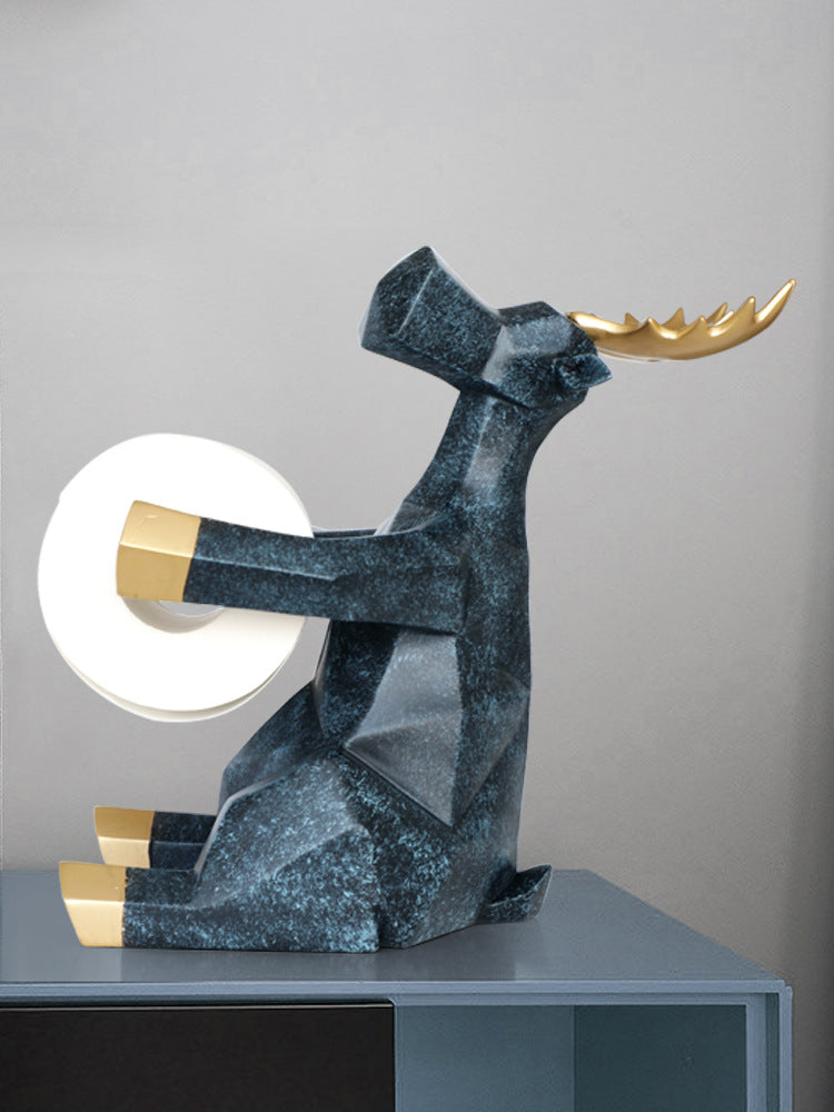 Nordic Minimalist Deer Tissue Holder for Home Use