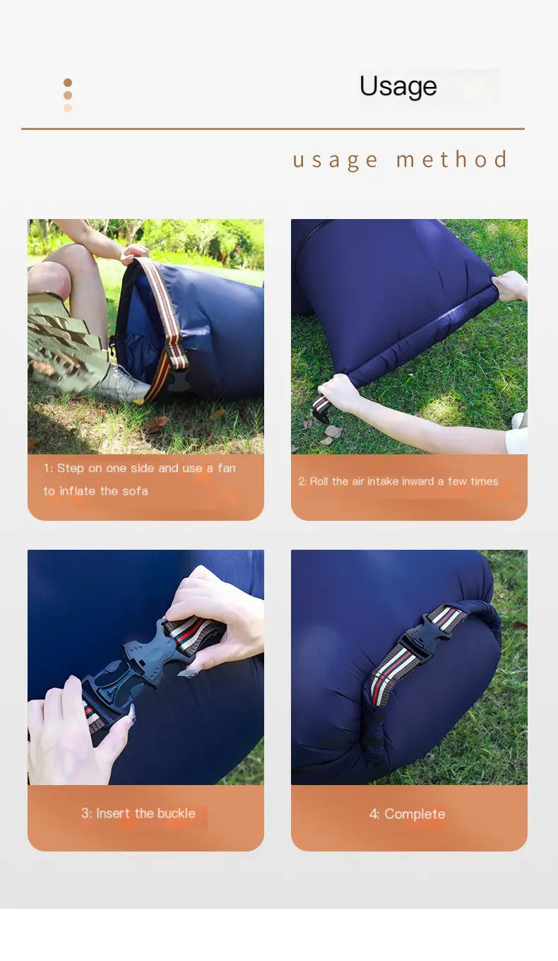 Portable Inflatable Sofa Bed for Outdoor Relaxation