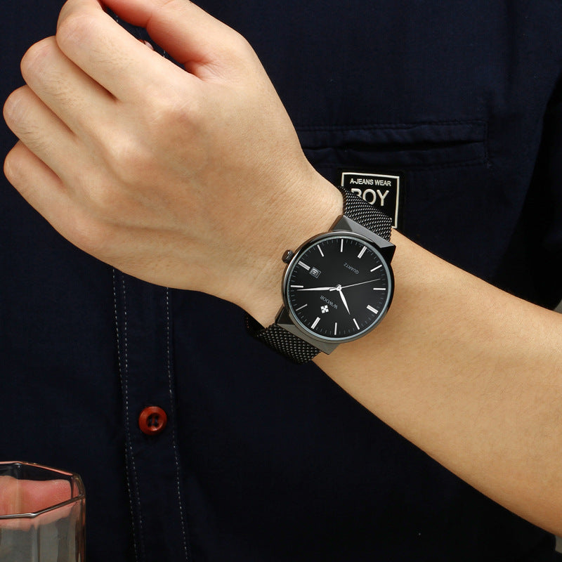 Men's Quartz Watch with Ultra-Thin Waterproof Design