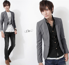 Men's Korean Slim Fit Blazer Casual Jacket