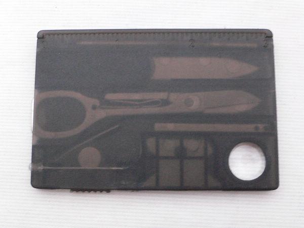 Multi-Functional Camping Card with LED Light and Knife