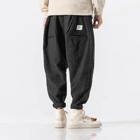 Chinese Style Loose Casual Pants in Cotton Linen