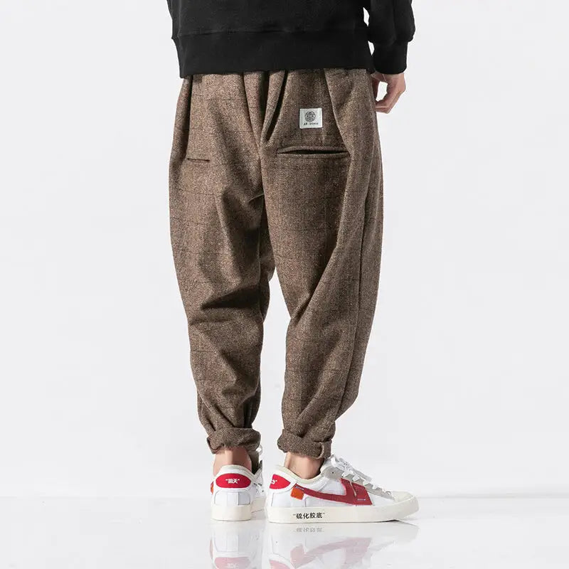 Chinese Style Loose Casual Pants in Cotton Linen