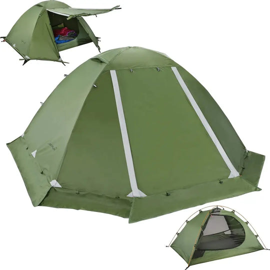 Clostnature Libra Lightweight Backpacking Tent - 2 Person 4 Season Ultralight Waterproof Camping Tent Large Size Easy Setup Tent for Winter Cold Weather Family Outdoor Hiking and Mountaineering
