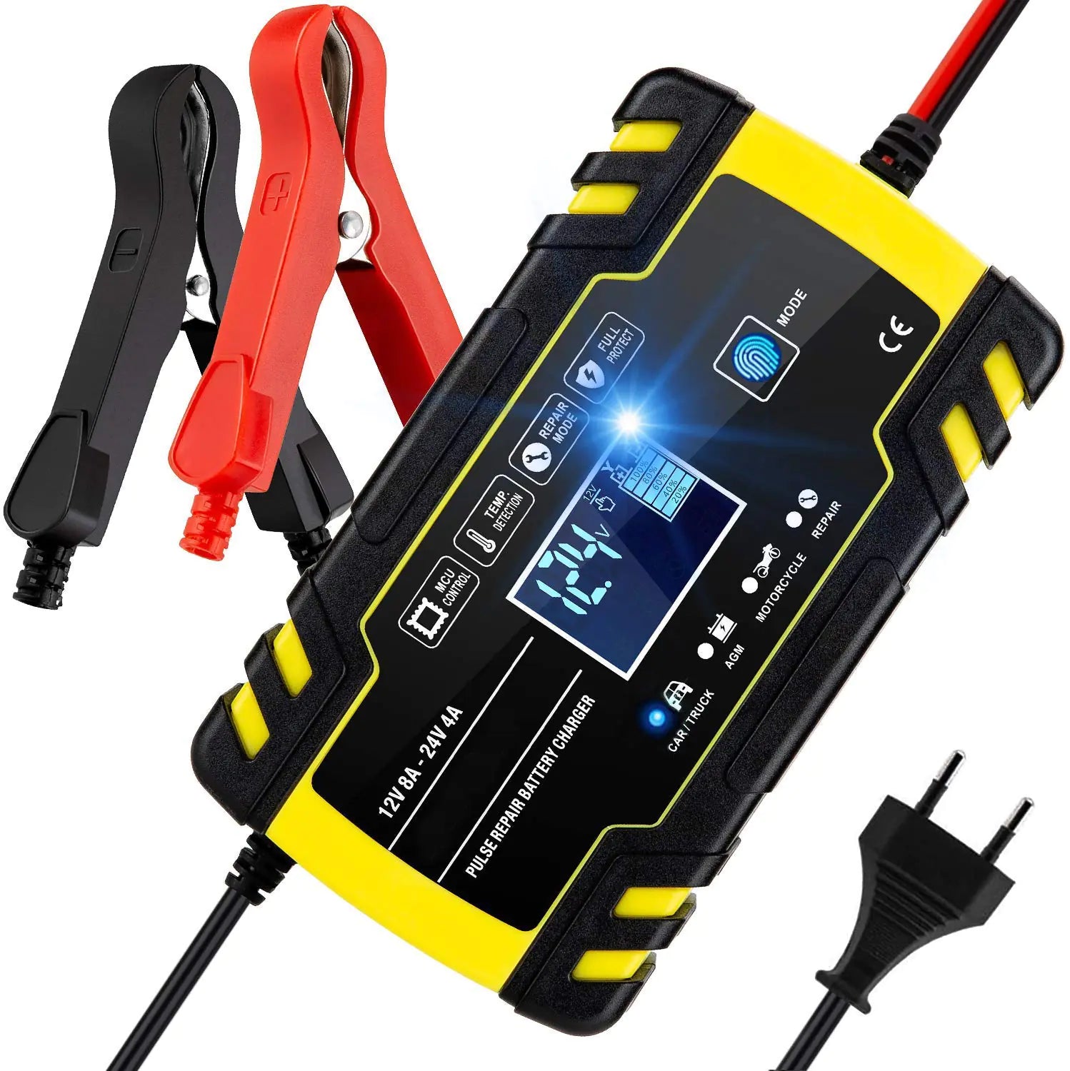 LCD Display Motorcycle Battery Charger - Joomcy