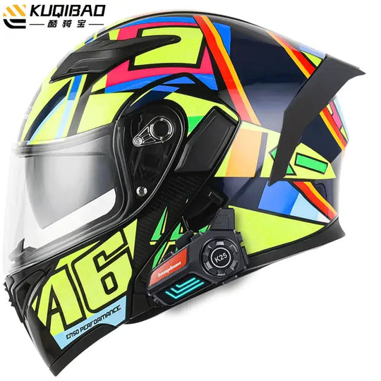 Cool Ride Anti-Fog Dual Lens Bluetooth Motorcycle Helmet