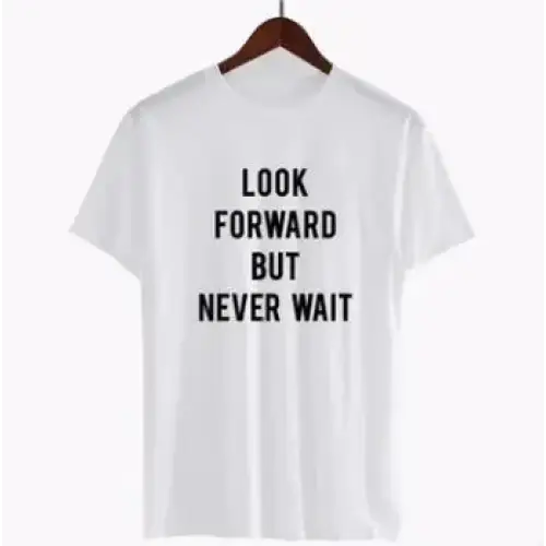 Couples T-Shirt with Letter Print Short Sleeves