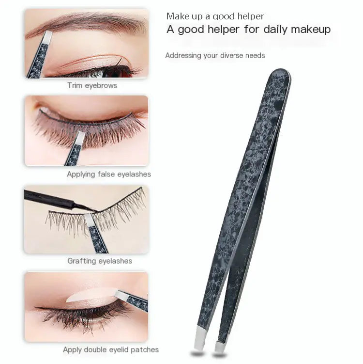 Double-Sided Stainless Steel Tweezers Beauty Set - Joomcy