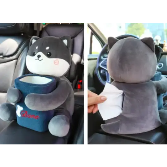 Creative Car Tissue Box and Trash Bin for Women