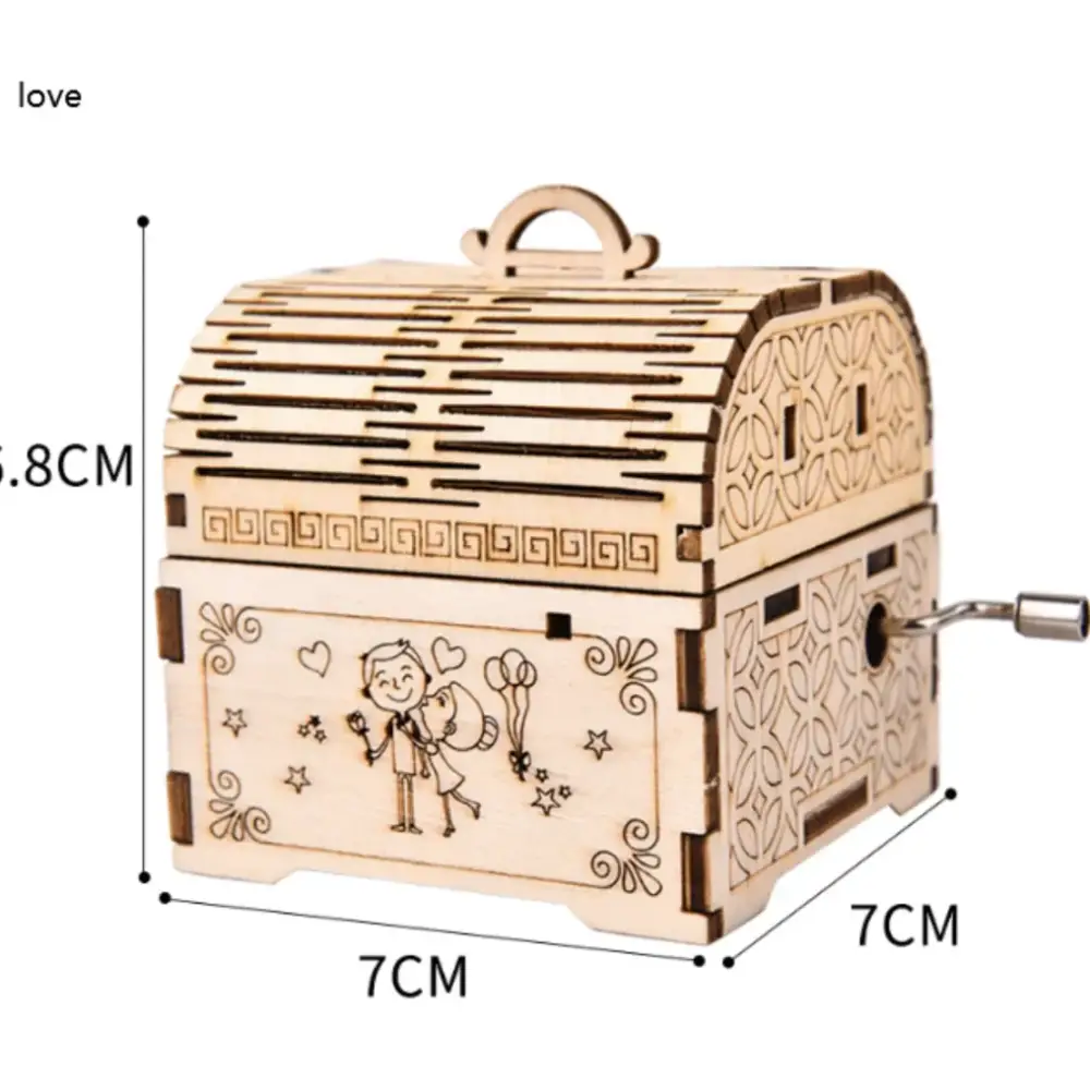 Creative Wooden Hand Music Box Puzzle Toy Kit