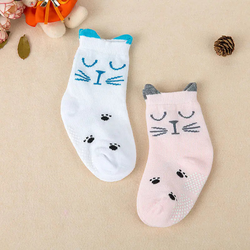 Korean Cartoon Stereo Ears Children's Socks (2 Pairs) - Joomcy