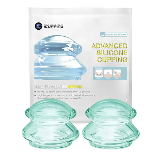 Cupping Therapy Sets (S Size 2 Cups) Silicone Massage Cups Vacuum Suction Cups for Body Massage