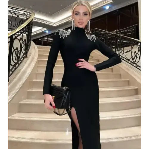 Cutout Off-Shoulder Dress with Puff Sleeves