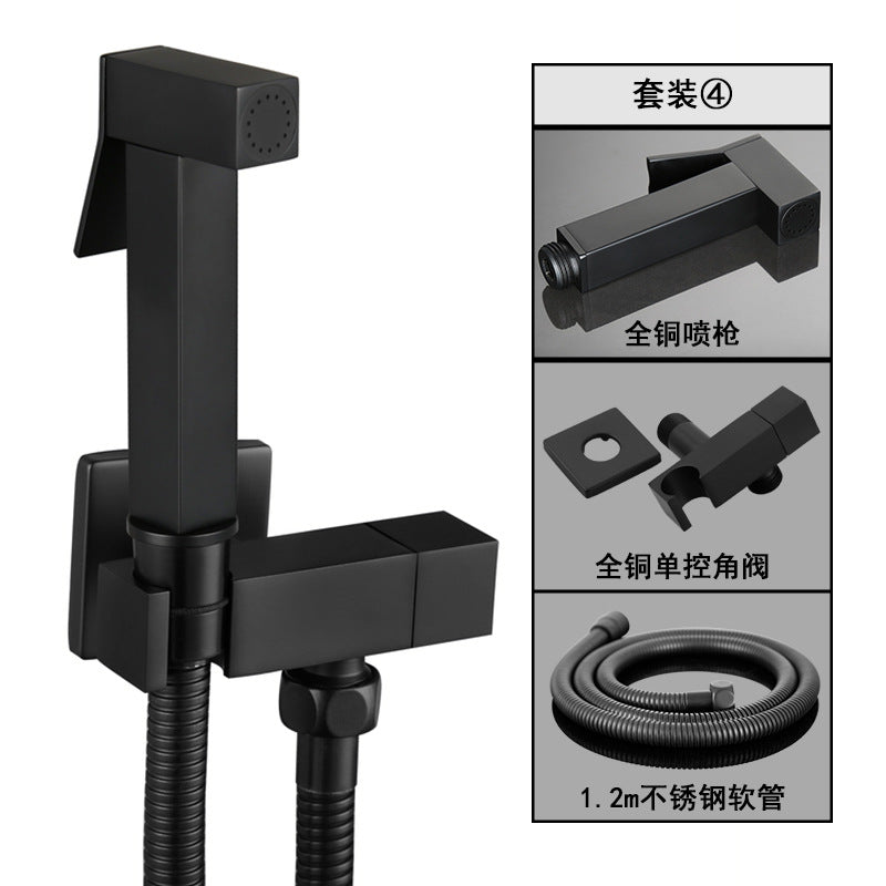 "High-Pressure Copper Toilet Bidet Sprayer Set"