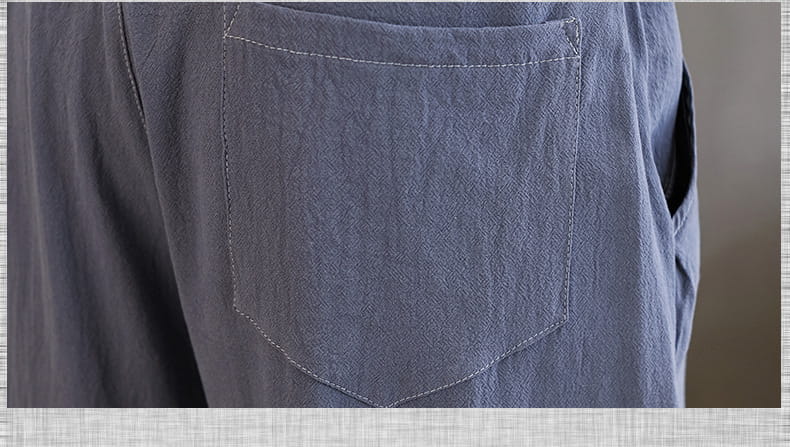 Men's Chinese Style Wide-leg Pants