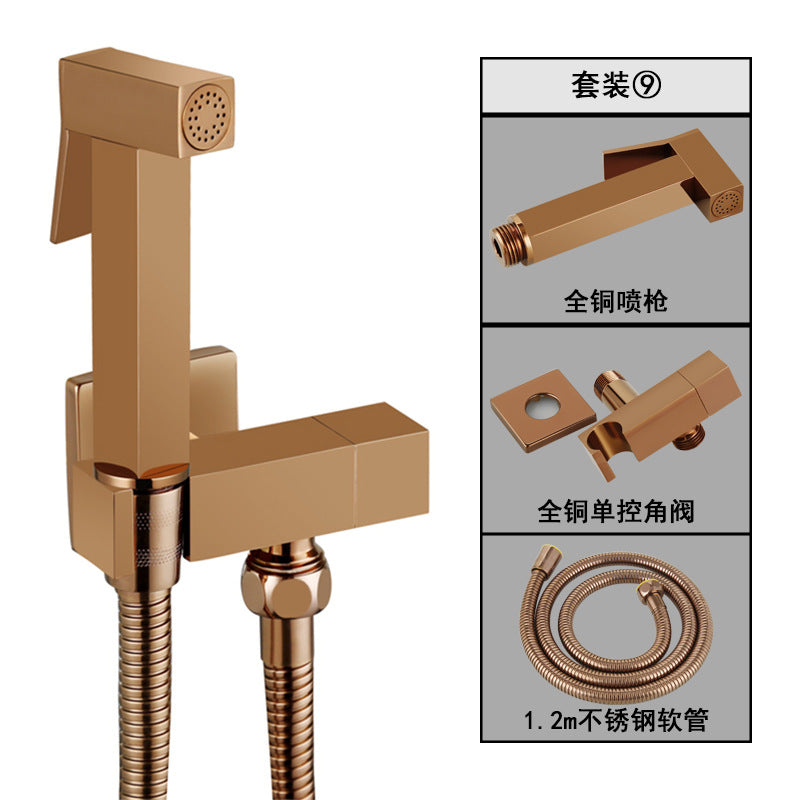 "High-Pressure Copper Toilet Bidet Sprayer Set"