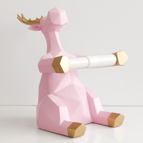 Nordic Minimalist Deer Tissue Holder for Home Use