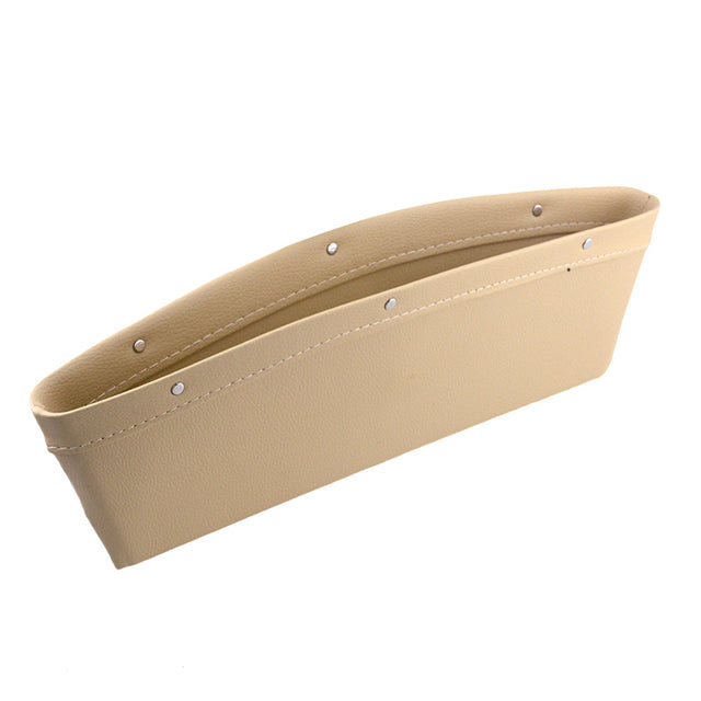 Car Organizer PU Leather Seat Gap Storage Box (1PC)