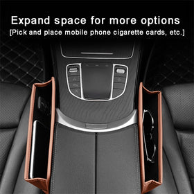 PU Leather Car Console Side Seat Gap Filler Organizer