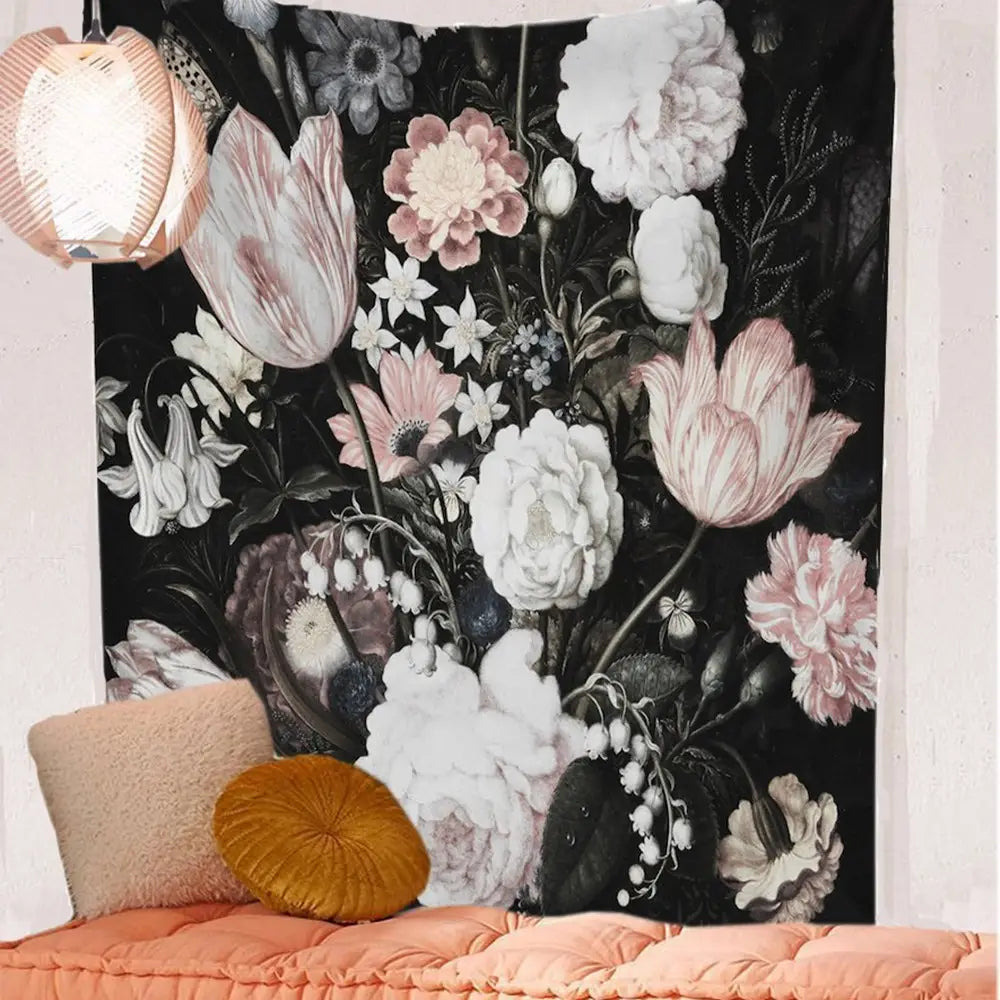 Nordic Tapestry Wall Hanging with Mandala Design