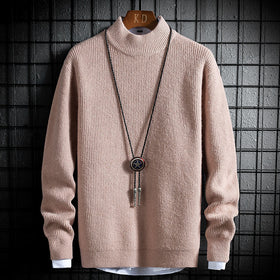 Thick Casual Long-Sleeved Youth Half Turtleneck Sweater