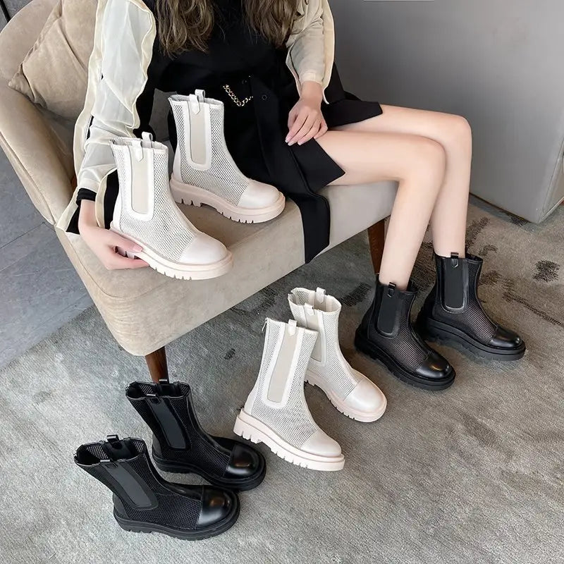 Women’s Summer Martin Round Toe Short Boots