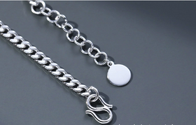 Vintage Thai Silver Bracelet for Men's Fashion
