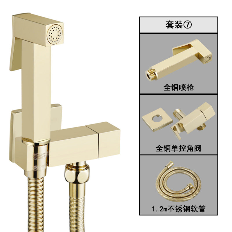 "High-Pressure Copper Toilet Bidet Sprayer Set"