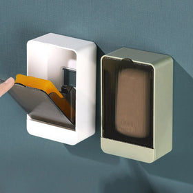 Creative Wall Mounted Soap Box with Draining Rack